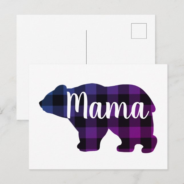 Cute Mama bear design mothers day gift Postcard (Front/Back)