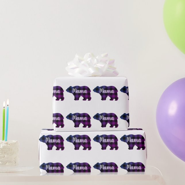 Cute Mama bear design mothers day gift Wrapping Paper (Party Gifts)