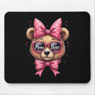 Cute Mama Bear Face Sungles - Funny Mum Mother’s D Mouse Mat