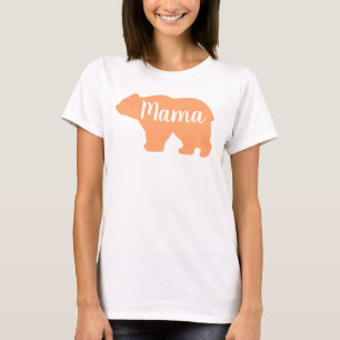 Cute Mama bear orange design mothers day gift T-Shirt