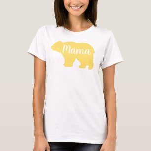 Cute Mama bear yellow design mothers day gift T-Shirt