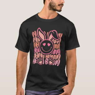 Cute Mama Bunny Smiling Face Funny Easter Day T-Shirt