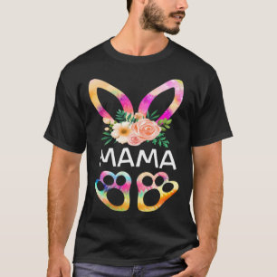 Cute Mama Bunny Tie Dye Print  Family Easter Day M T-Shirt