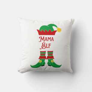 Cute Mama Elf Christmas Cushion