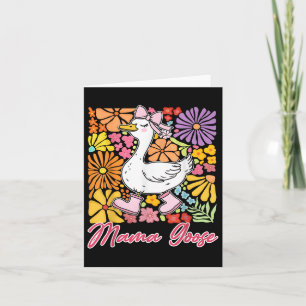 Cute Mama Goose Coquette Mothers Day Goose Lover  Card