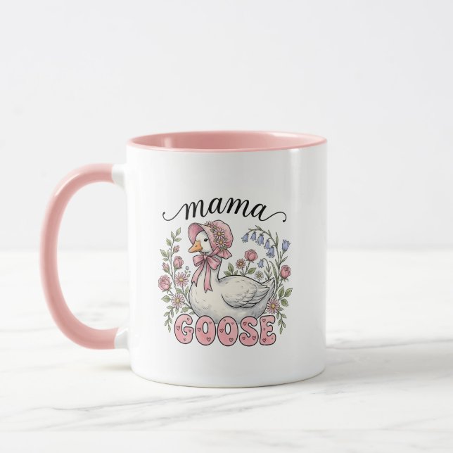 Cute Mama goose word art  Mug (Left)