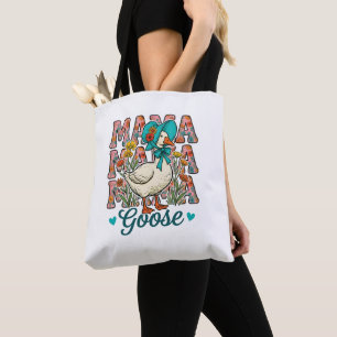 Cute Mama goose word art Tote Bag
