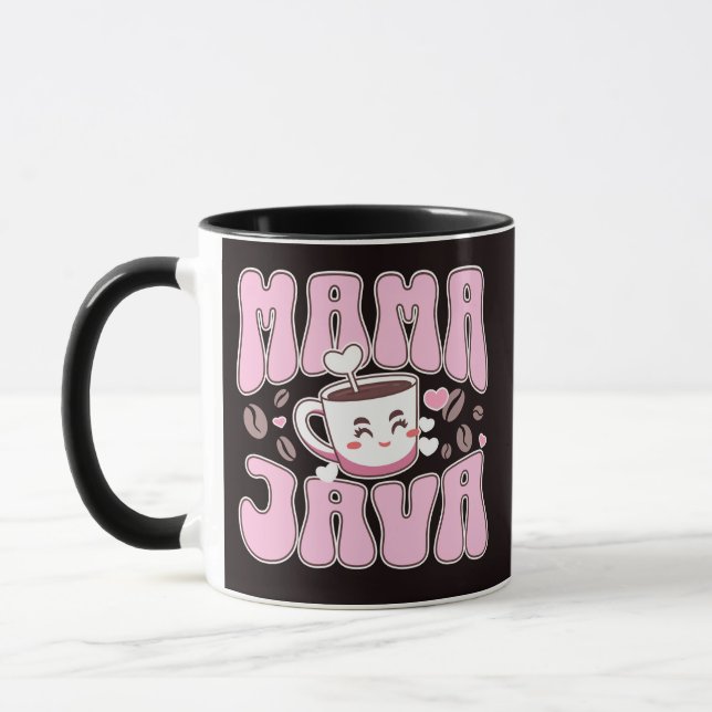 Cute Mama Java Mother's Day Gift Mug (Left)