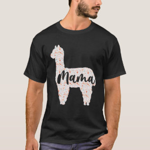 Cute Mama Llama Alpaca Funny Mother's Day Women Mo T-Shirt