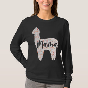 Cute Mama Llama Alpaca Mother's Day Women Mum Bir T-Shirt