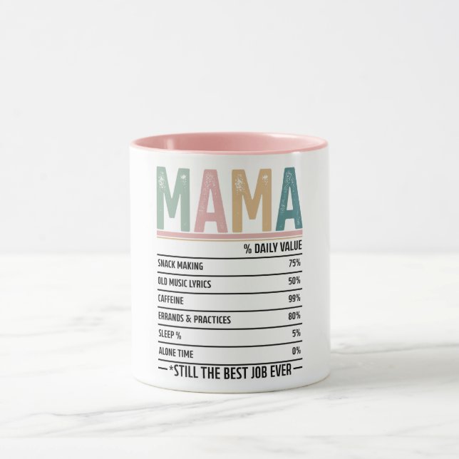 Cute Mama Nutritional Facts Mug (Center)