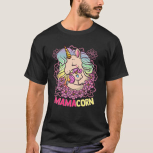 Cute Mamacorn Unicorn Hugging Baby Unicorn T-Shirt