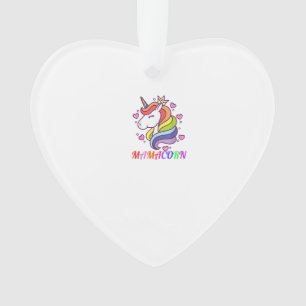Cute Mamacorn Unicorn Mum Birthday Outfit Rainbow  Ornament