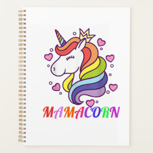 Cute Mamacorn Unicorn Mum Birthday Outfit Rainbow Planner