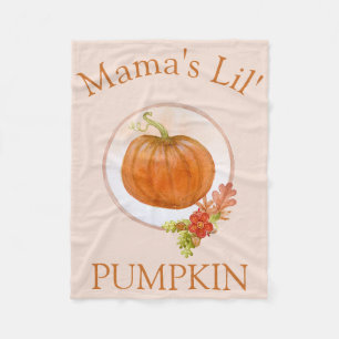 Cute Mama's Lil' Pumpkin Baby Fleece Blanket