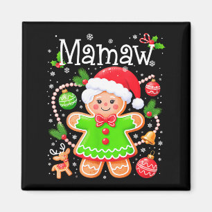 Cute Mamaw Gingerbread Family Matching Christmas C Magnet