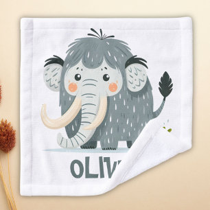 Cute Mammoth Personalised Wash Cloth