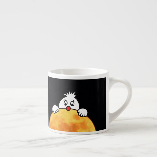 Cute man in the moon espresso cup (Right)