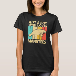 Cute Manatee For Boys Kids Sea Cow Dugong Manatee T-Shirt