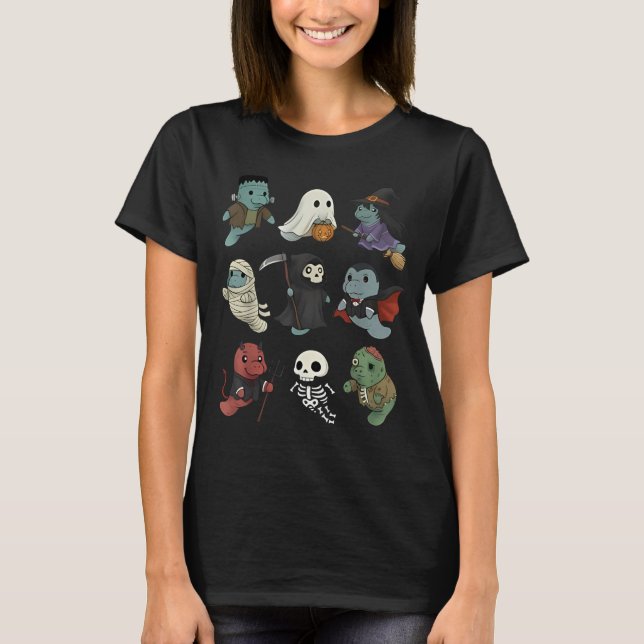 Cute Manatee Ghost Zombie Witch Halloween Costume  T-Shirt (Front)