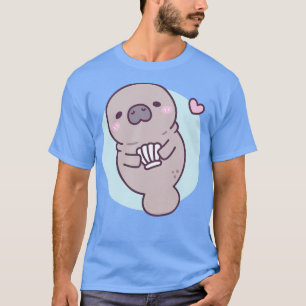 Cute Manatee Holding Seashell T-Shirt