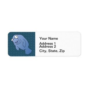 Cute Manatee Hugger Cartoon Animal