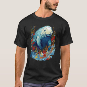 Cute Manatee Lover Dugong Oceanologist Sea Cow Pri T-Shirt