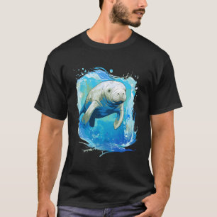 Cute Manatee Lover Dugong Oceanologist Sea Cow Pri T-Shirt