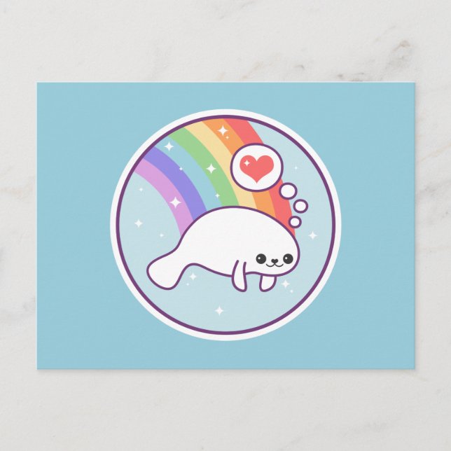 Cute Manatee Postcard (Front)