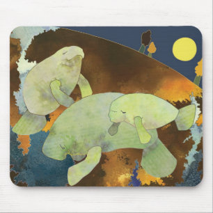 Cute Manatees Mouse Mat