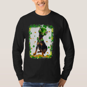 Cute Manchester Terrier Dog St Patricks Day Irish  T-Shirt