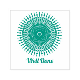 Cute Mandala Well Done teacher stamp
