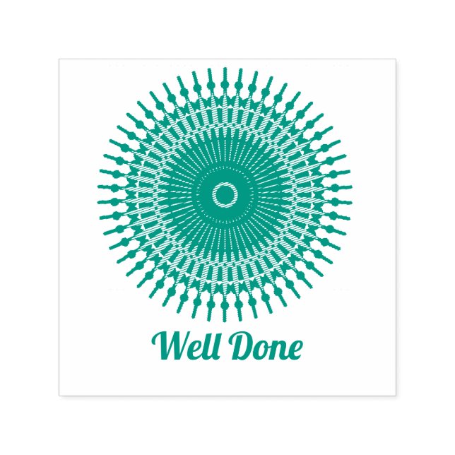 Cute Mandala Well Done teacher stamp (Design)