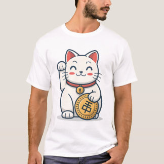 Cute Maneki Neko Lucky Cat T-Shirt | Japanese Good