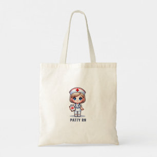 Cute Manga Blonde Nurse Caricature Personalised Tote Bag