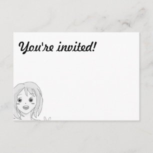 Cute manga invitation card