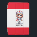 Cute Manga Nurse with Blonde Hair Blue Eyes Custom iPad Mini Cover<br><div class="desc">This tablet mini cover for nurses features a cute Manga nurse wearing a nurses cap and outfit with a name to personalise. Perfect for a nurse or nursing school graduate. Image generated with AI.</div>
