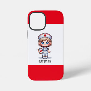 Cute Manga Nurse with Blonde Hair Blue Eyes Custom iPhone 12 Mini Case