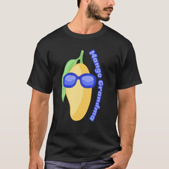 Cute Mango Grandma Family Fruit Wearing Sunglasses T-Shirt (Front)