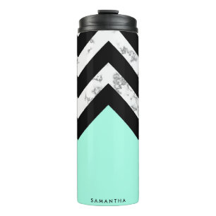 Cute Marble & Chevron Thermal Tumbler