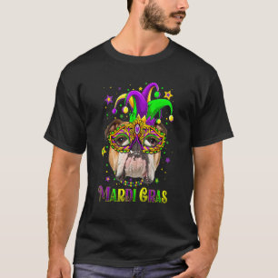 Cute Mardi Gras Carnival English Bulldog Dog Mardi T-Shirt