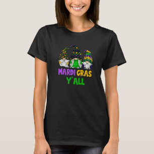 Cute Mardi Gras Gnomes For Teacher Funny Mardi Gra T-Shirt