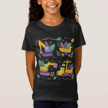 Cute Mardi Gras Kids Construction Truck Baby Boys