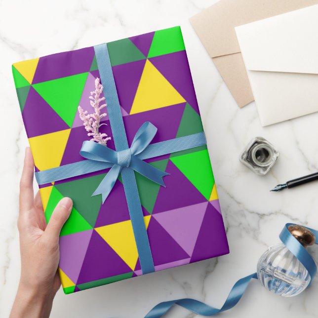 Cute Mardi Gras pattern tiled wrap Wrapping Paper (Gifting)
