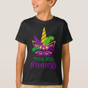 Cute Mardi Gras Princess Shirt Kids Toddler Girl O