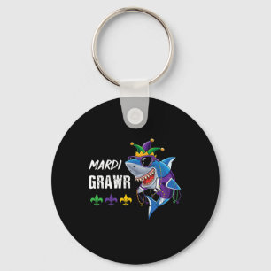 Cute Mardi Gras Shark New Orleans Tuesday Boys Fis Key Ring