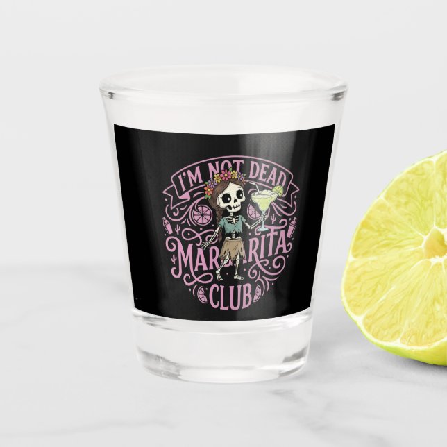 Cute Margarita  Skelton Shot Glass (Front)
