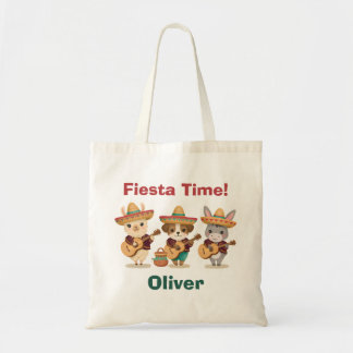 Cute Mariachi Animals Llama Donkey Puppy Fiesta Tote Bag