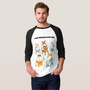 Cute Marionette Puppets Puppeteers Personalised T-Shirt