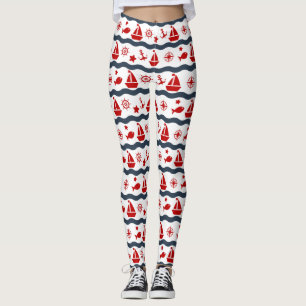 Cute Maritime Pattern Leggings